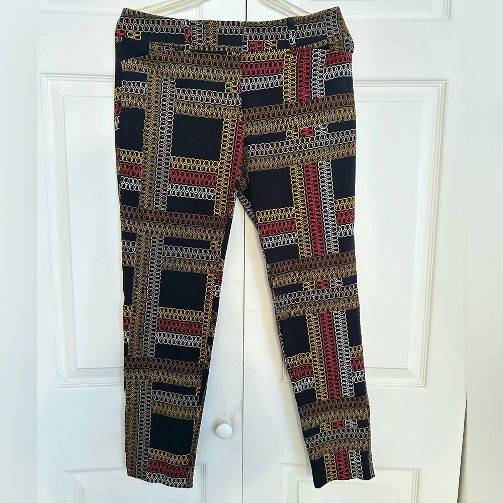 7th Ave design studio NY&Co geometric pants size 8 - Picture 1 of 3